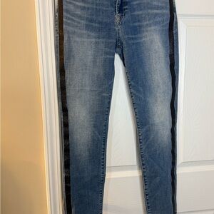 Lucky Brand Blue Lolita Skinny Jeans with Black Stripe